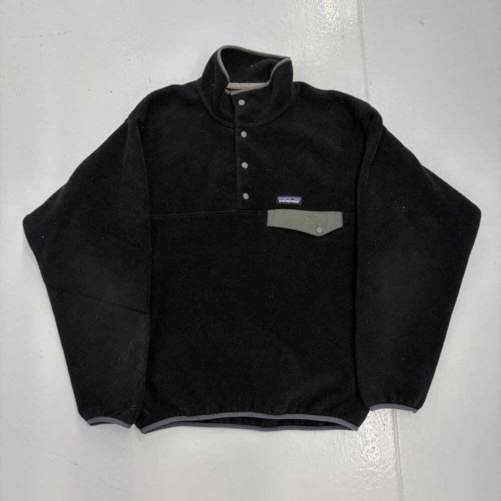 Patagonia Synchilla Black Snap T Fleece Pullover